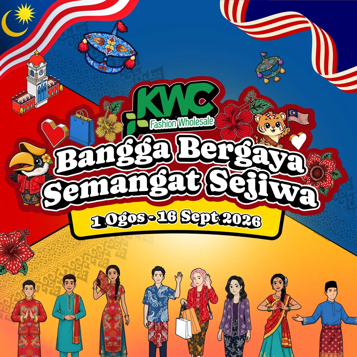 ‘BANGGA BERGAYA, SEMANGAT SEJIWA’ – SAMBUT MERDEKA DENGAN GAYA DI KWC FASHION WHOLESALE!