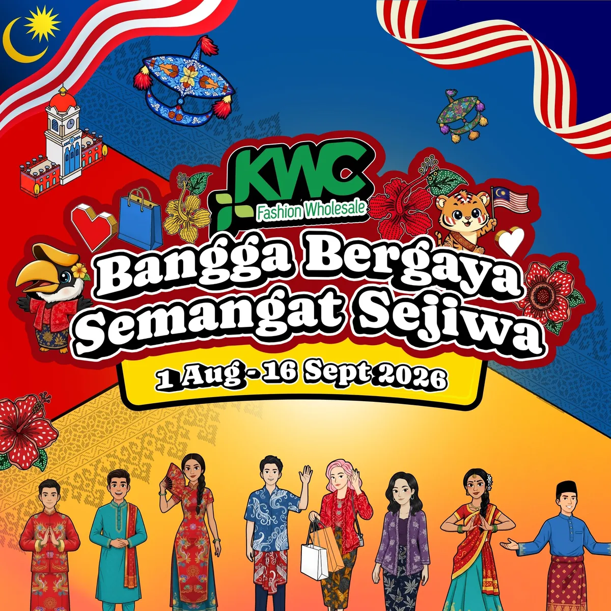‘BANGGA BERGAYA, SEMANGAT SEJIWA’ – CELEBRATE MERDEKA IN STYLE AT KWC FASHION WHOLESALE!
